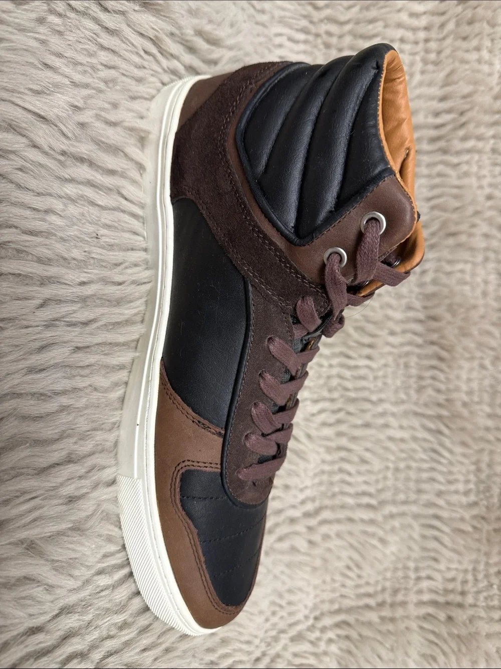 Roberto Vascon Men's Brown & Black high top shoes/ Boots